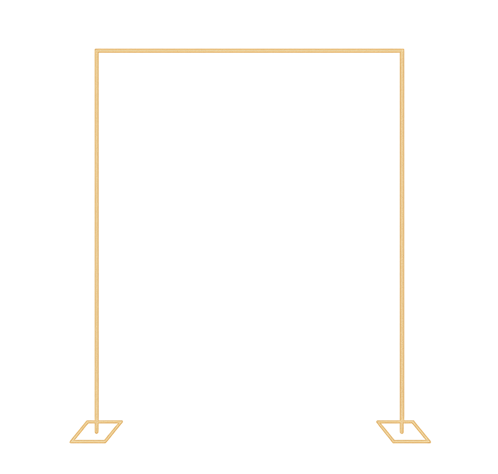 estructura rectangular para fondo de bodas y eventos