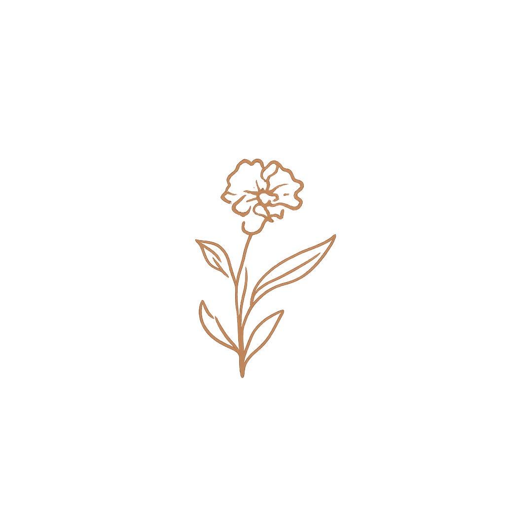 ilustración boho de flor para decoración de boda